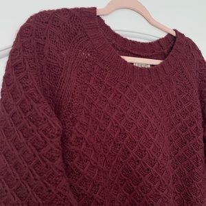 Burgundy Cozy Knit Sweater XS/S